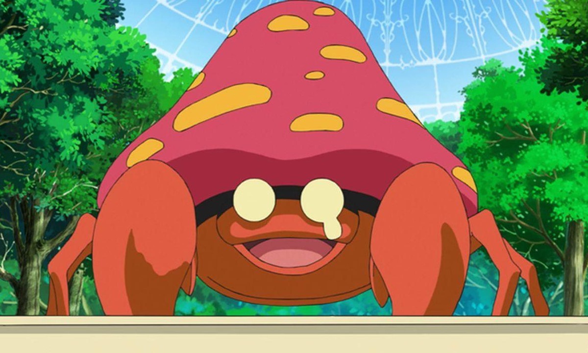 Parasect gives a weird smile in "Pokémon"
