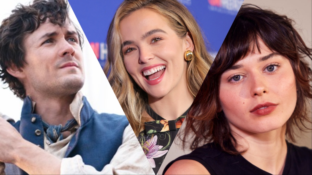 Three young actors in a photo collage.