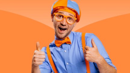 Blippi giving a thumbs up