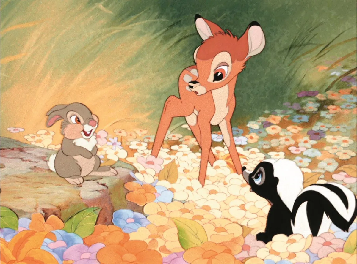 Bambi with Thumper and Violet