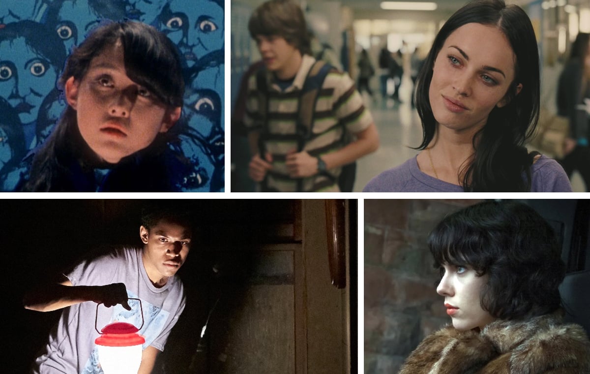 Some of the best horror movies currently streaming on Max (clockwise from top left): 'House,' 'Jennifer's Body,' 'Under the Skin,' and 'It Comes at Night'