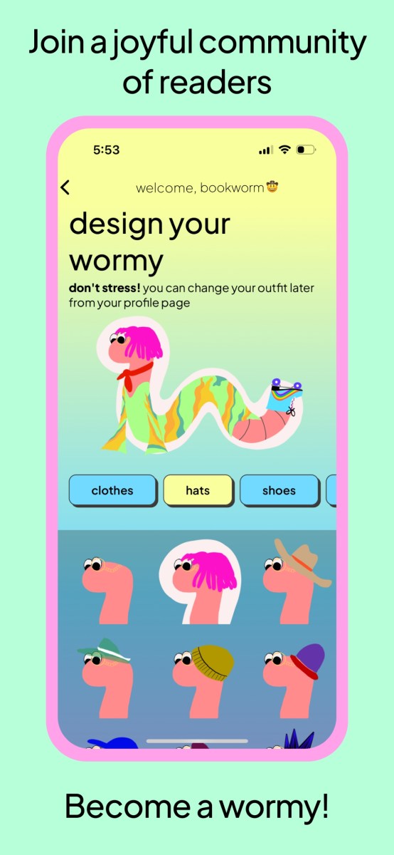 Bookworm Reads app preview 1