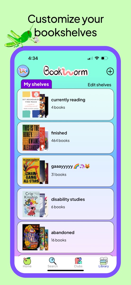 Bookworm Reads app preview 2