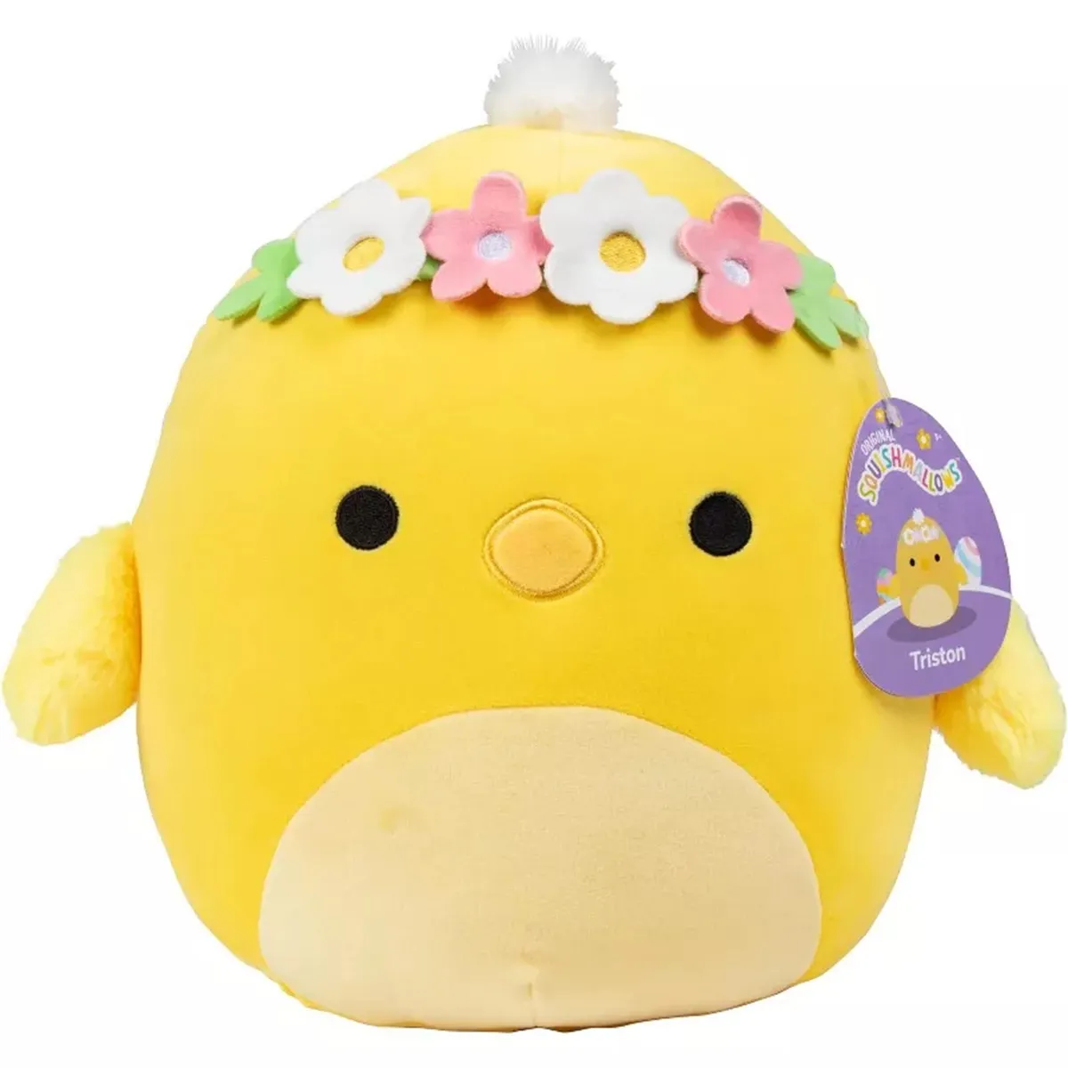 Easter Squishmallow Tristan the Chick with flower crown