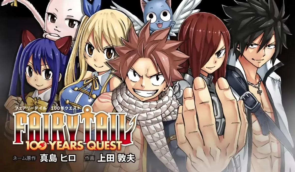 Fairy Tail 100 Year Quest featuring Natsu, Lucy, Erza, and Gray