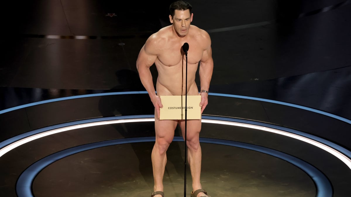 John Cena appears "naked" while presenting at the 2024 Oscars