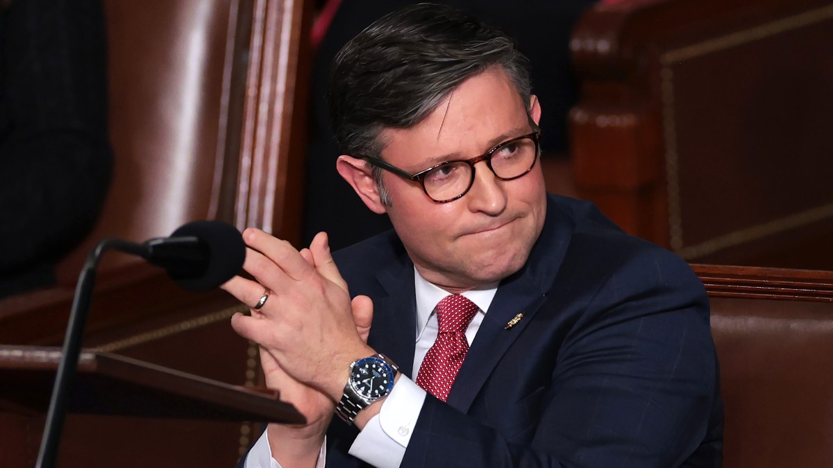 Mike Johnson at the U.S. Capitol during his election as Speaker of the House