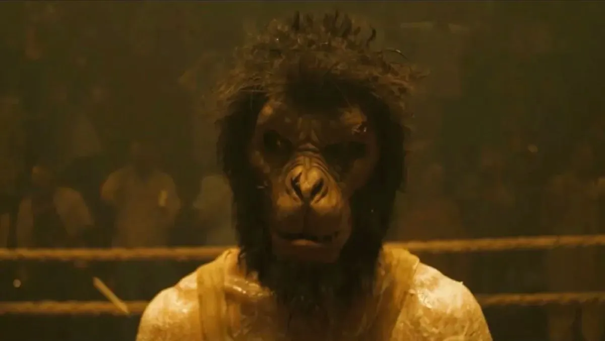 Dev Patel as Kid in a gorilla mask in 'Monkey Man'
