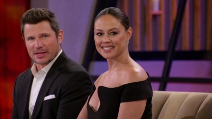 Nick and Vanessa Lachey hosting the 'Love Is Blind' season 6 reunion