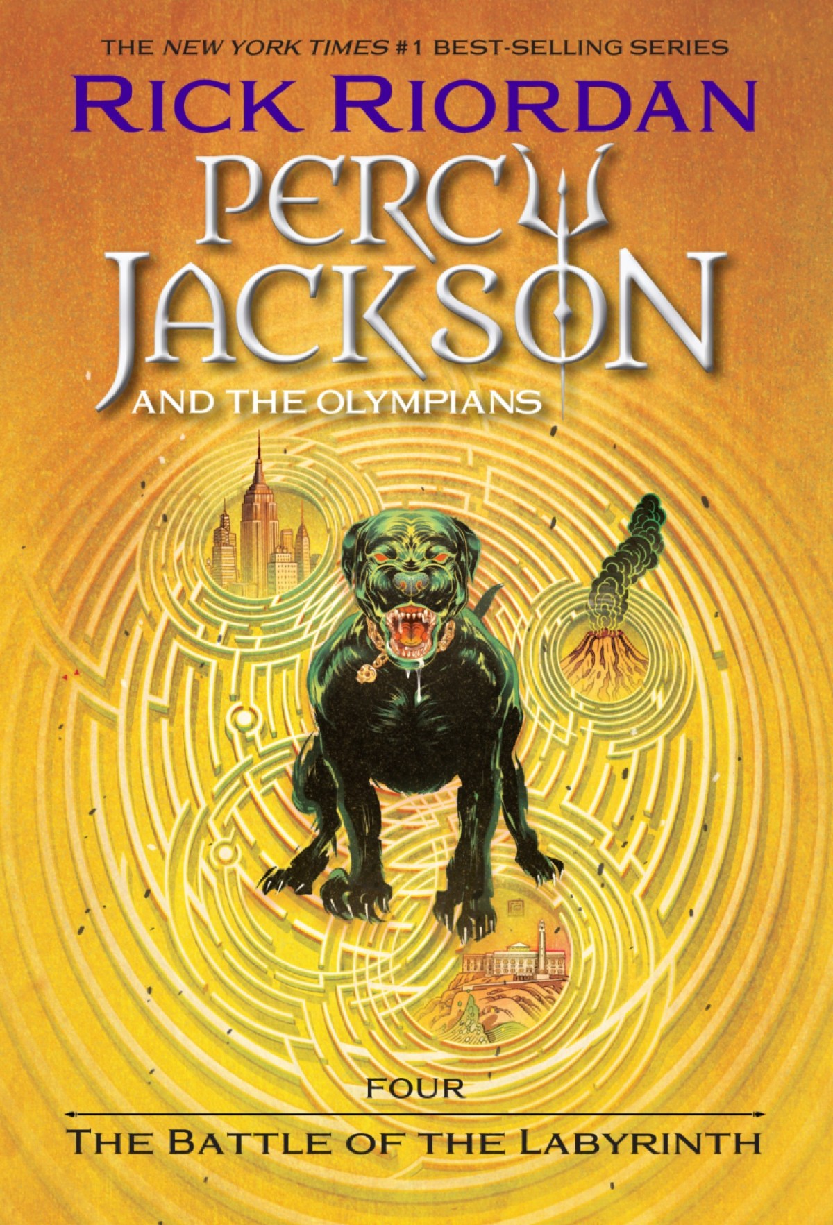 Percy Jackson and the Olympians Book 4 - The Battle of the Labyrinth cover art (Disney Hyperion)