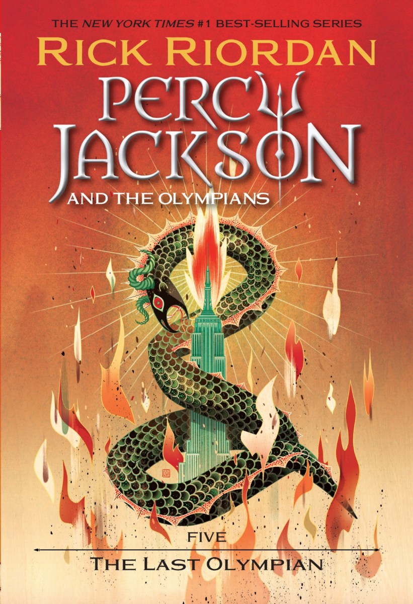 Percy Jackson and the Olympians Book 5 - The Last Olympian cover art (Disney Hyperion)