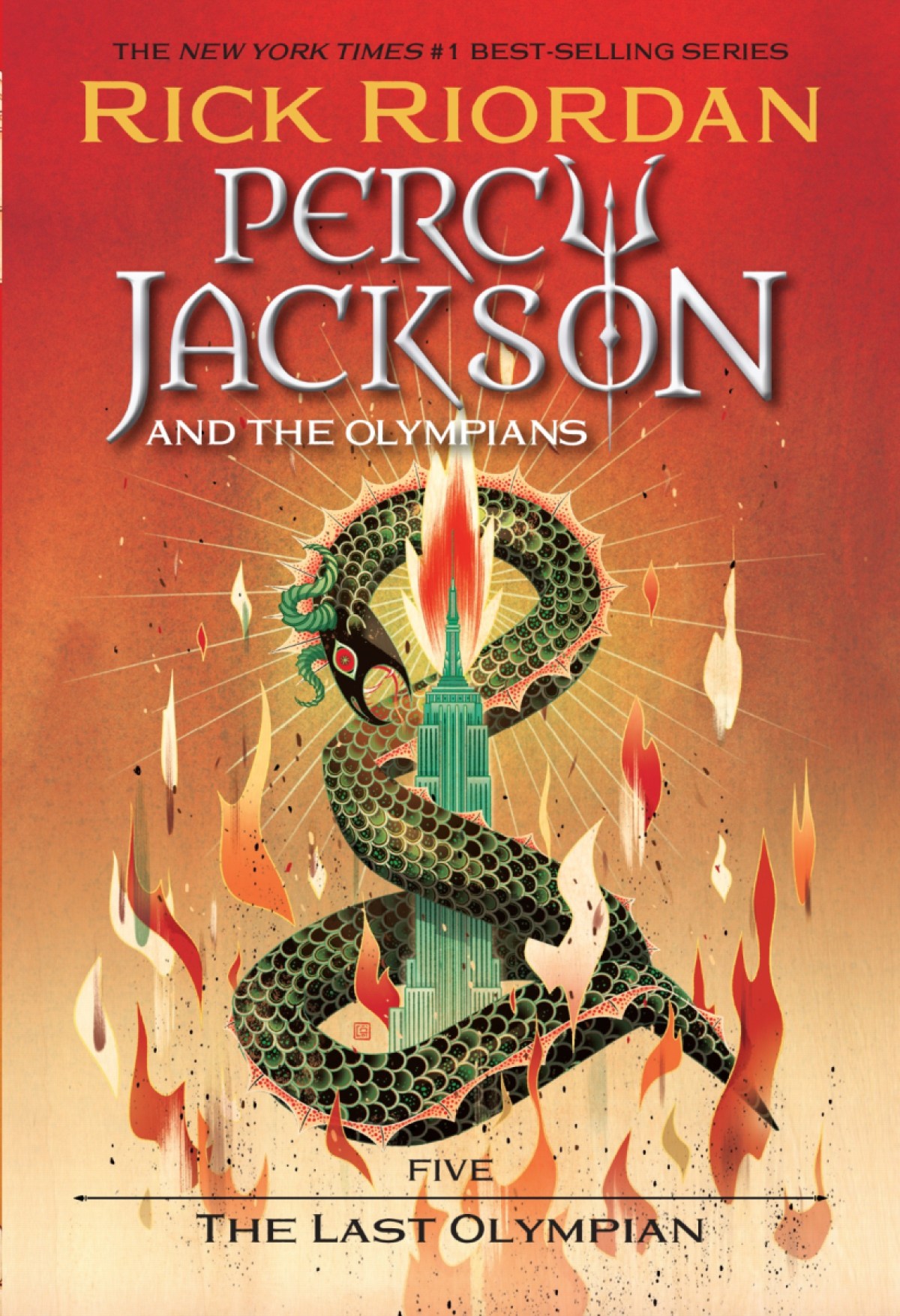 Percy Jackson and the Olympians Book 5 - The Last Olympian cover art (Disney Hyperion)