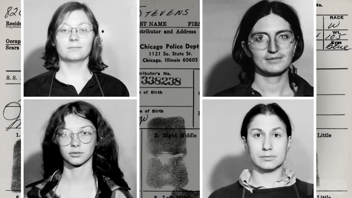 four black and white mug shots of women
