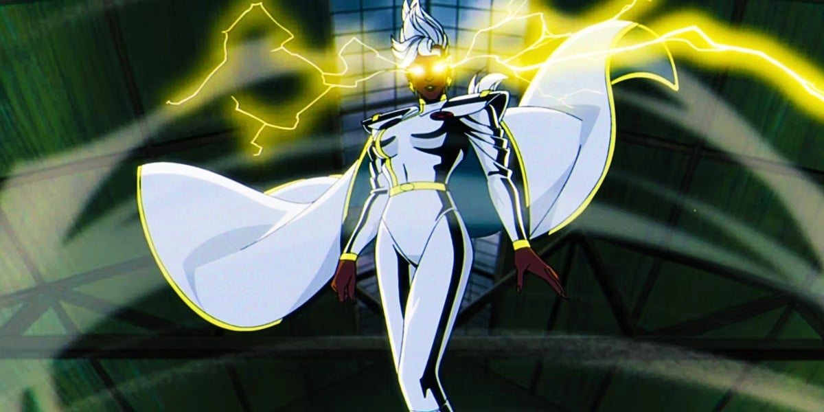 Ororo Munroe (a.k.a. Storm) using her powers in X-Men '97