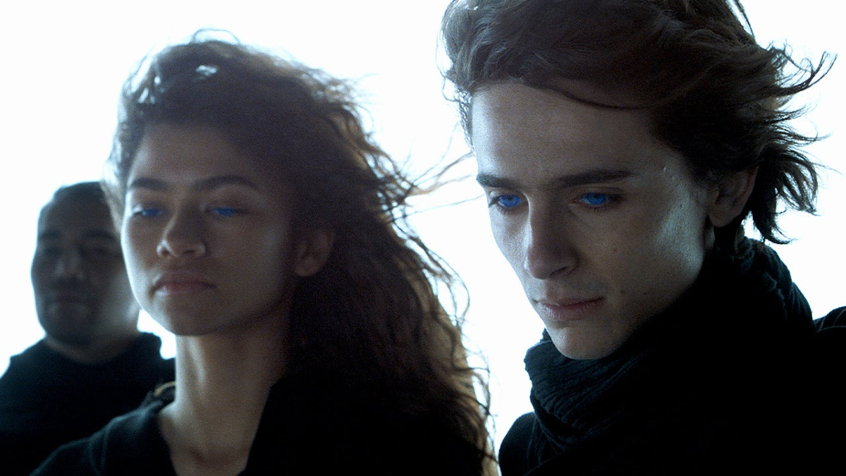 Zendaya as Chani and Timothee Chalamet as Paul Atreides in 'Dune: Part Two'
