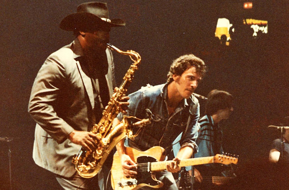 The boss and clarence performing
