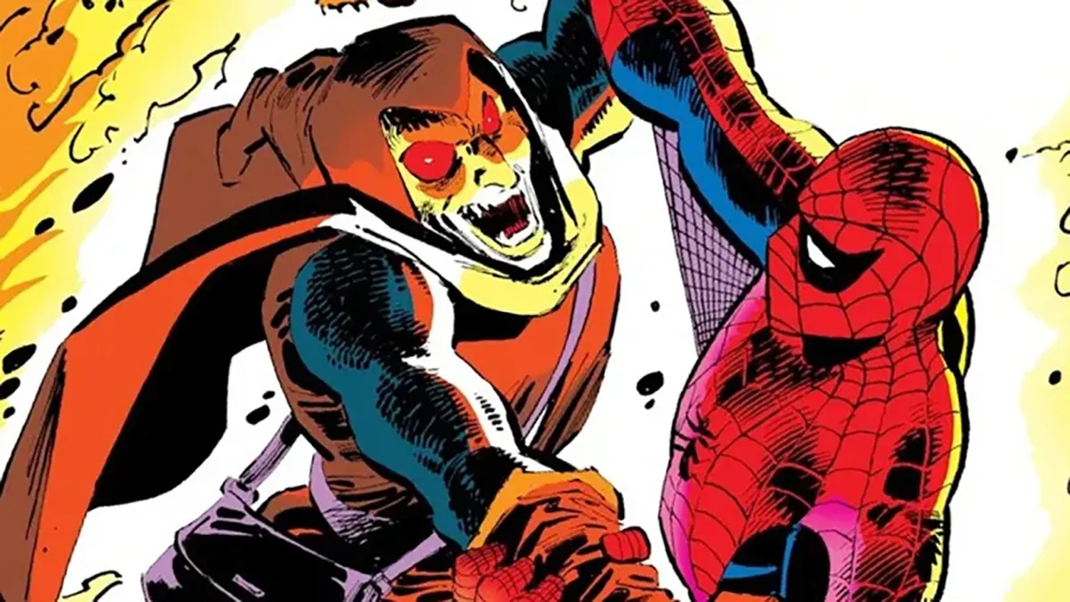 hobgoblin and spider-man fighting each other