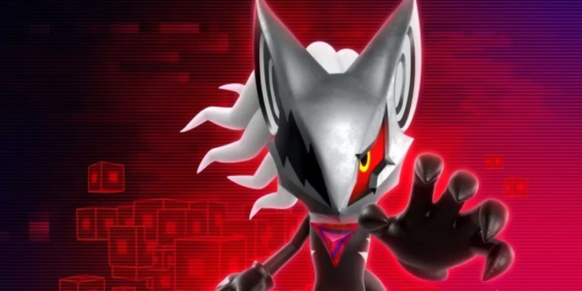 Infinite from "Sonic Forces" reaching his hand out