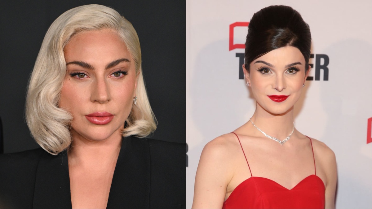 (L-R) Lady Gaga and Dylan Mulvaney.
