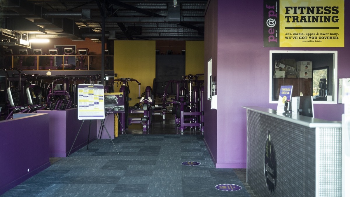 A Planet Fitness gym.