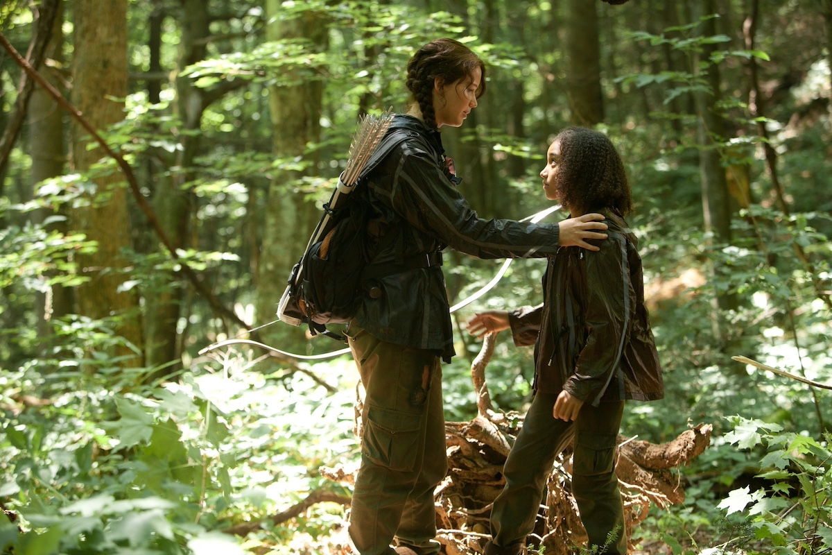 rue and katniss in the hunger games