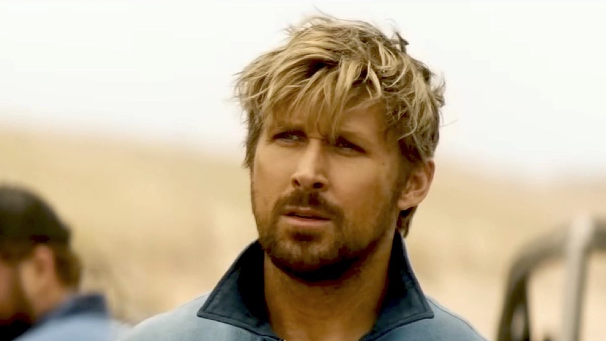Ryan Gosling looks confused in The Fall Guy.