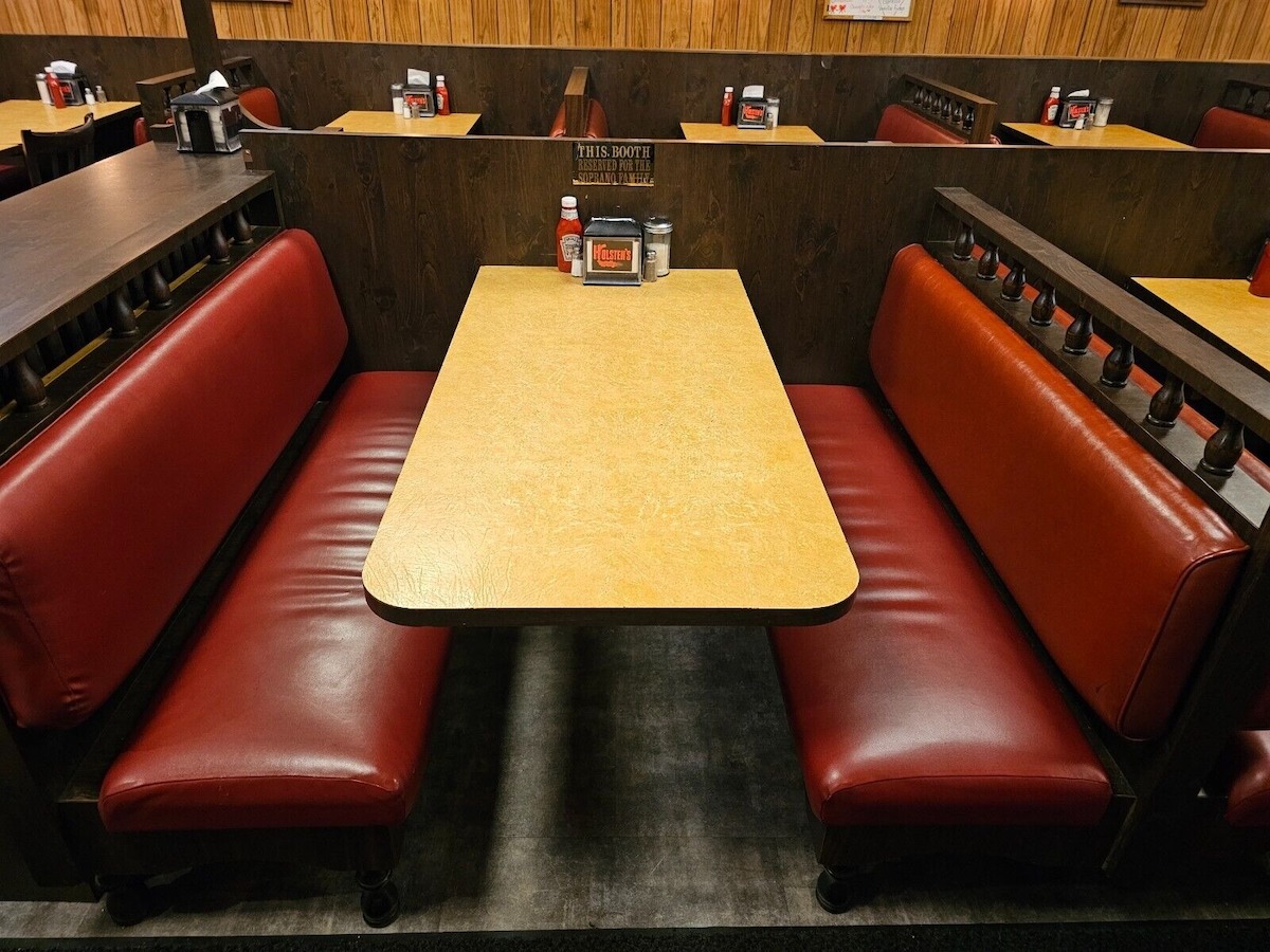 A booth in a diner