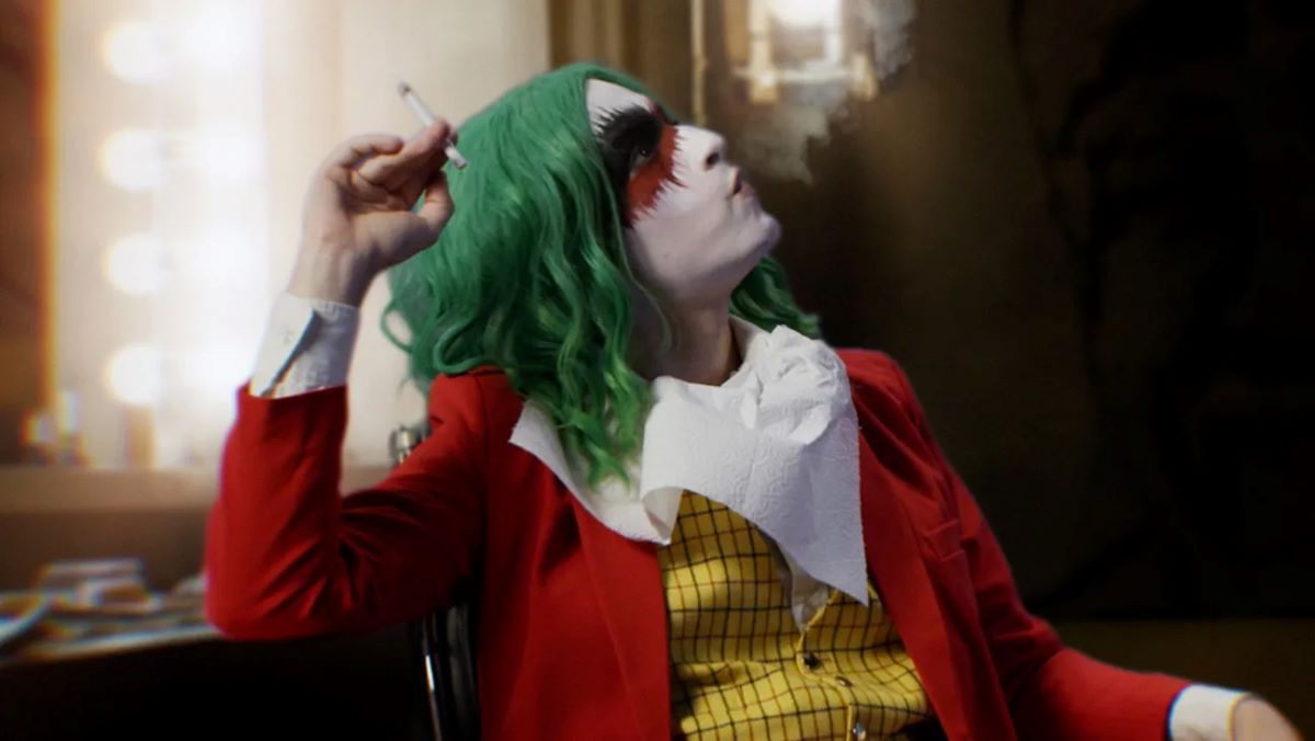Joker smoking a cigarette in 'The People's Joker'