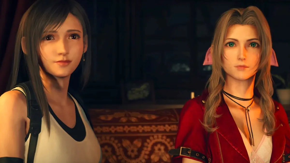 Tifa and Aerith being pals in Final Fantasy VII Rebirth