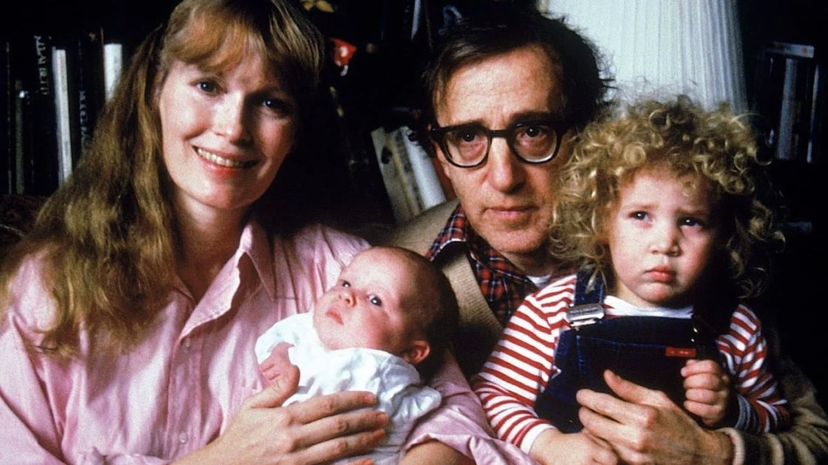 Mia Farrow and Woody Allen with two of their children in 'Allen v. Farrow'