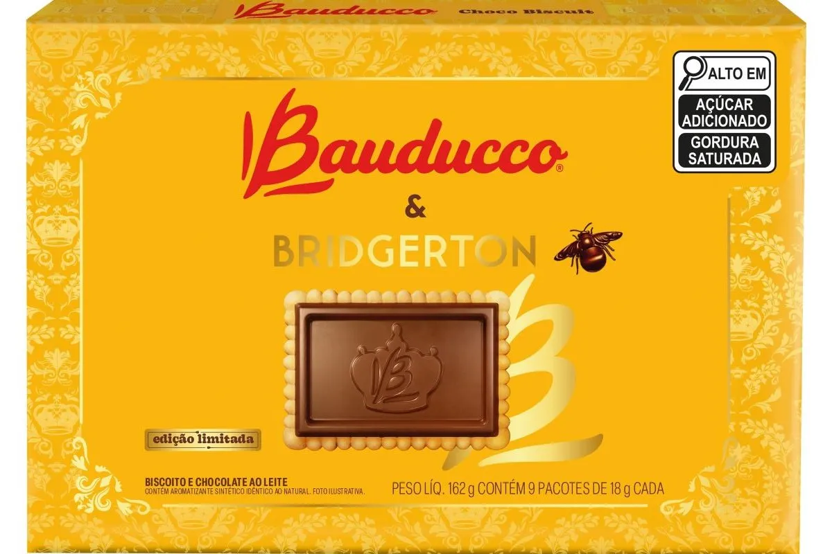 Bauducco and Bridgerton biscuit collaboration