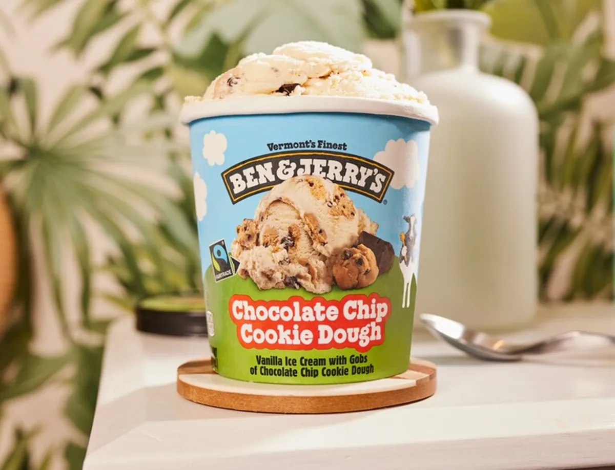 Ben and Jerrys Choc Chip Cookie Dough ice cream