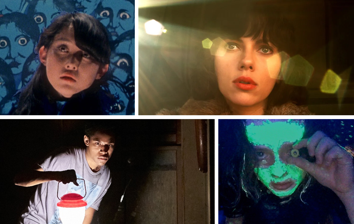 A collage featuring some of the best horror movies on Max right now (clockwise from top left): 'House,' 'Under the Skin,' 'We're All Going to the World's Fair,' and 'It Comes at Night'