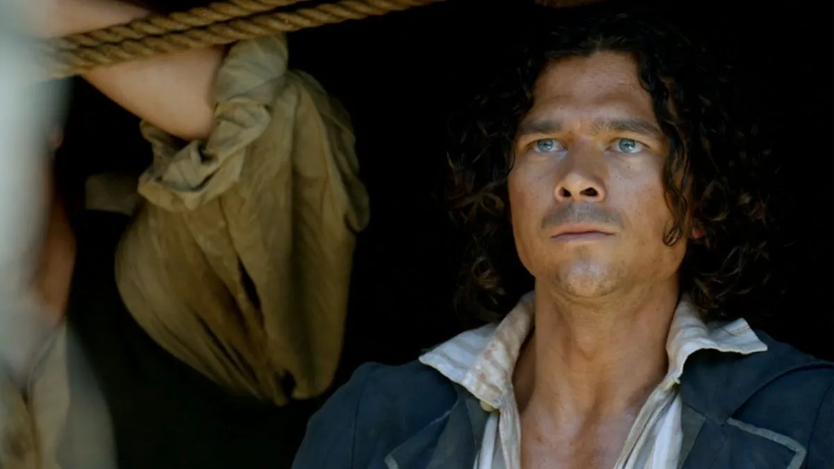 Luke Arnold as Long John Silver in the first season of Black Sails