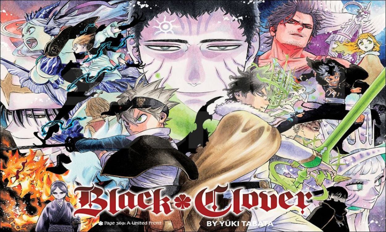 A color version of the Black Clover chapter 379 cover in the Winter 2024 issue of Shonen Jump GIGA