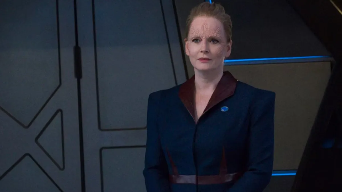 Chelah Horsdal as Federation Presidenat Laira Rillak in Star Trek Discovery 