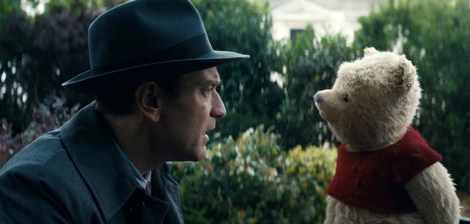 Christopher Robin (Ewan McGregor) and Winnie-the-Pooh in Christopher Robin