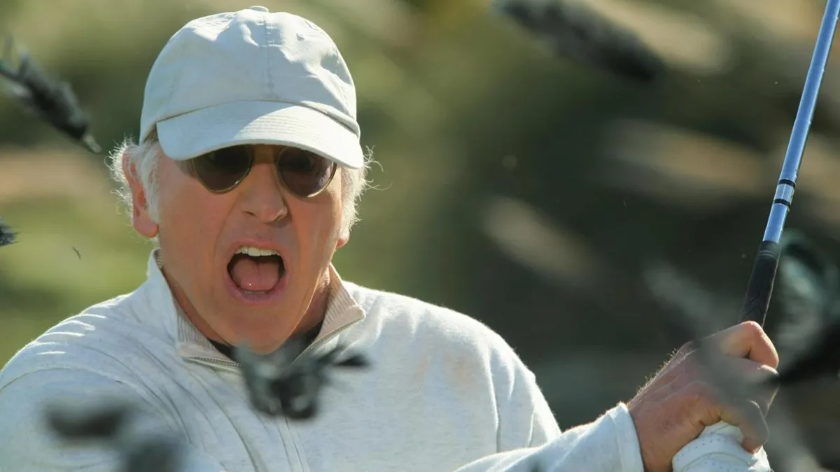Larry David golfing in Curb Your Enthusiasm