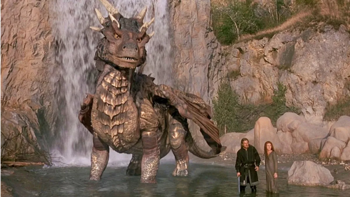 Still from the movie Dragonheart with Dennis Quaid