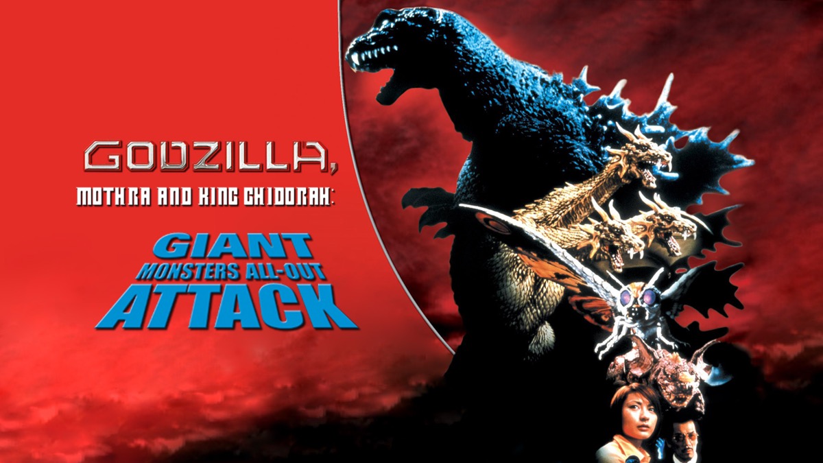 Monsters appear on the poster for "Godzilla, Mothra and King Ghidorah- Giant Monsters All-Out Attack"