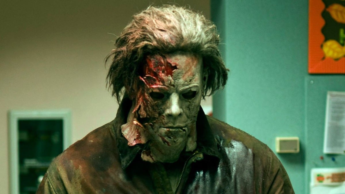 A bloody masked Michael Myers in "Halloween 2"