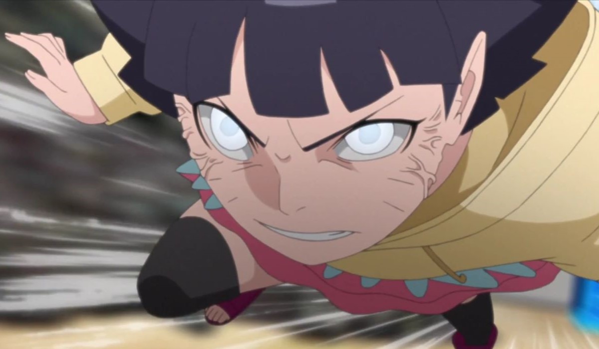 Himawari saves Shukaku from Boruto