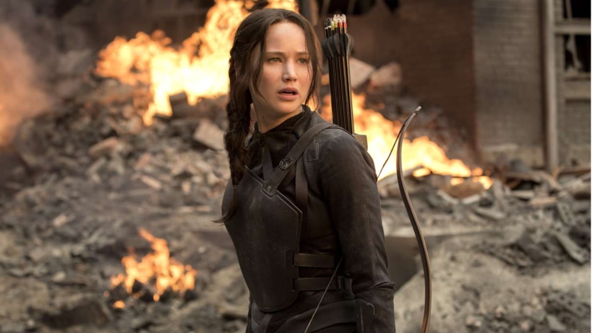 Jennifer Lawrence as Katniss Everdeen, The Hnger Games Mockingjay Part 1