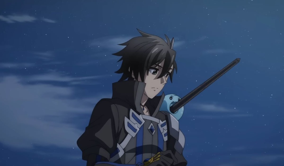 Kelvin feeding his staff to Clotho the slime in Black Summoner