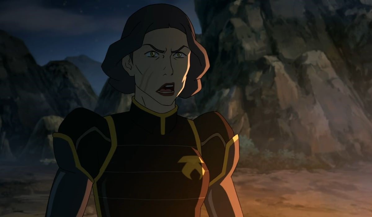 Lin confronting Toph about her father in The Legend of Korra