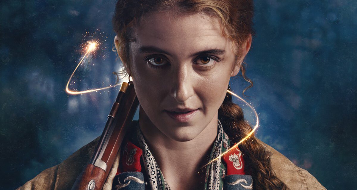 Louisa Harland looking straight at the camera as Nell Jackson in an official poster for Renegade Nell.