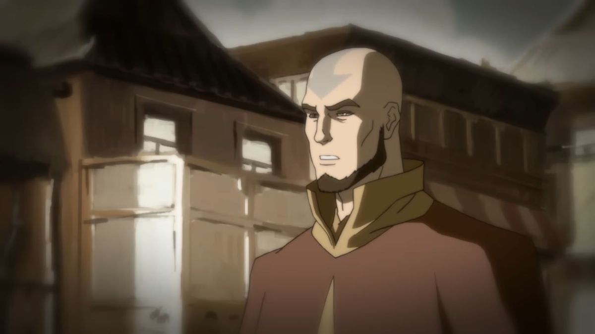 Aang in Korra's flashback during his encounter with Yakone, The Legend of Korra