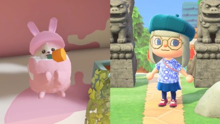 L- R: DORONKO WANKO, Animal Crossing: New Horizons