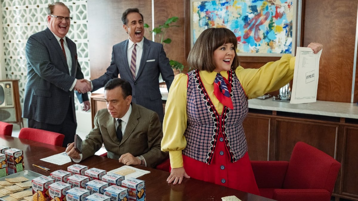 The cast of 'Unfrosted,' including Jerry Seinfeld and Melissa McCarthy