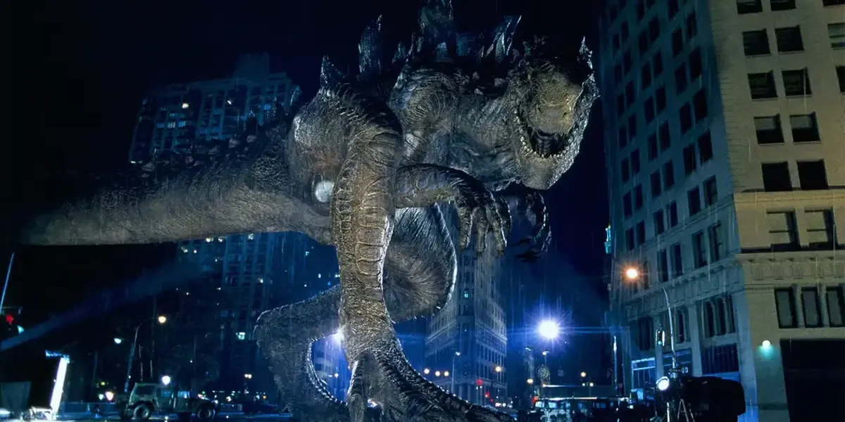 Godzilla stomps through NYC in "Godzilla 1998"